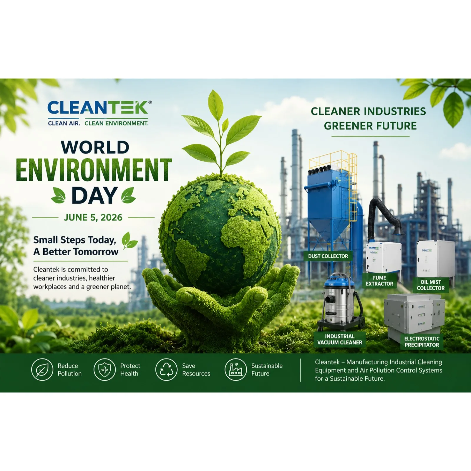 World Environment Day 2026: How Cleantek Helps Industries Build a Cleaner and Greener Future