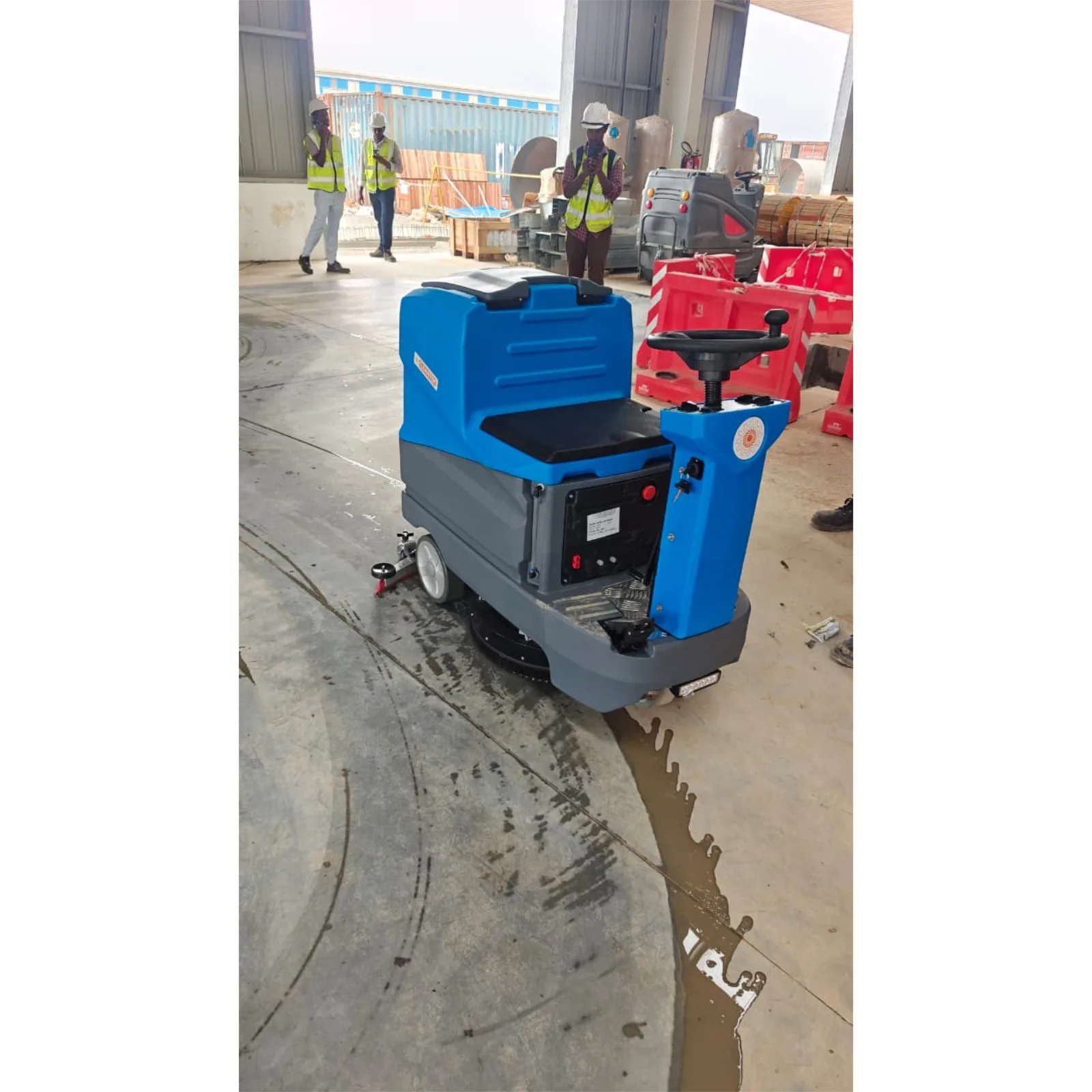 Ride-On Scrubber Drier Machine for Industrial Floor Cleaning  Cleantek India